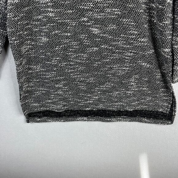 Soft Surroundings Knit Top Womens Large White Black Scoop Neck Marled Back Zip - Picture 8 of 12